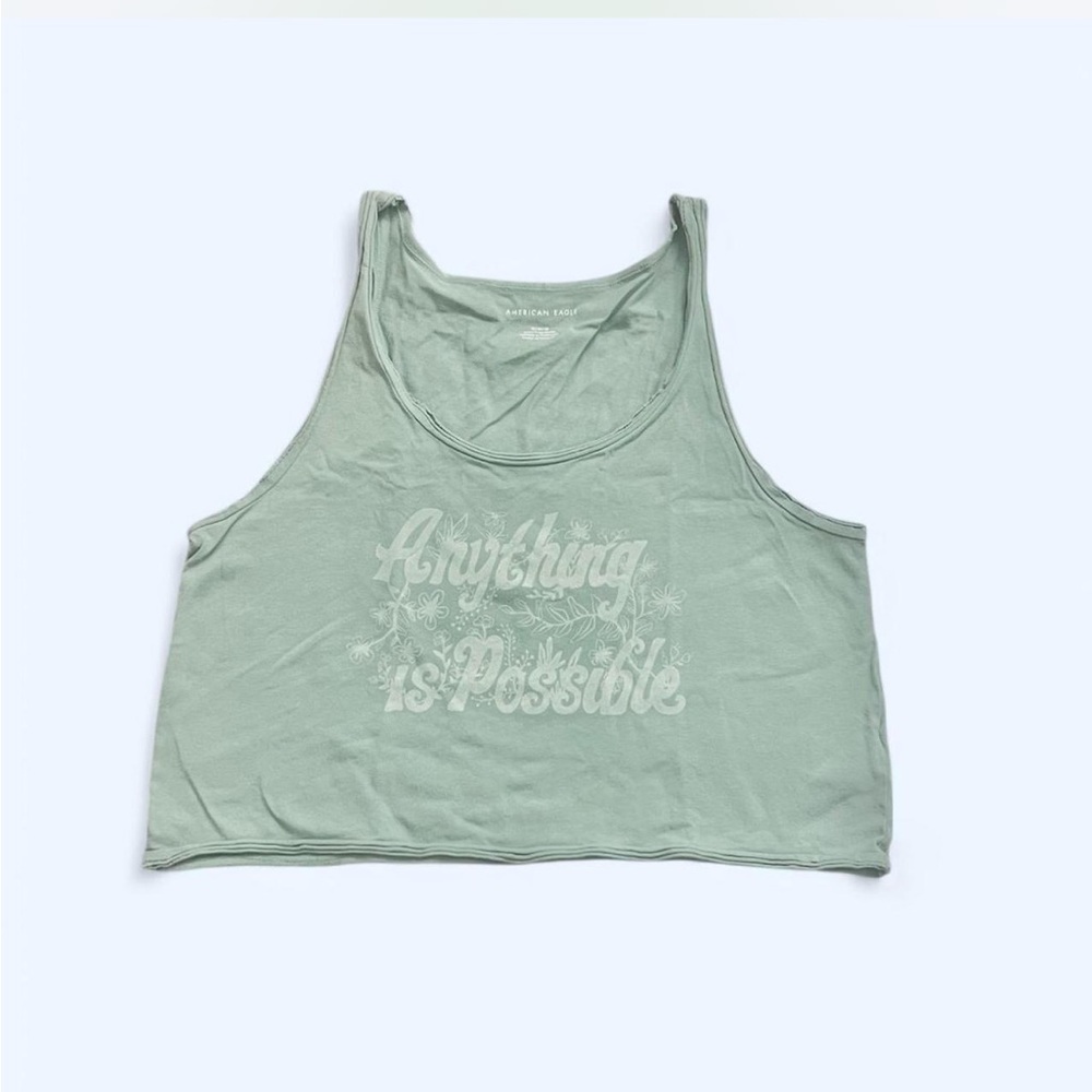 American eagle green cropped tank top
